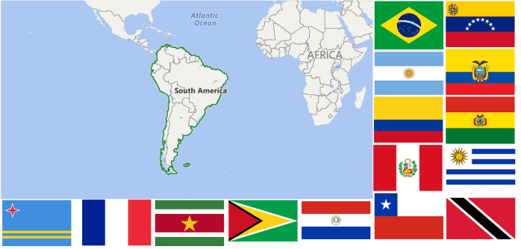 Map of S-America